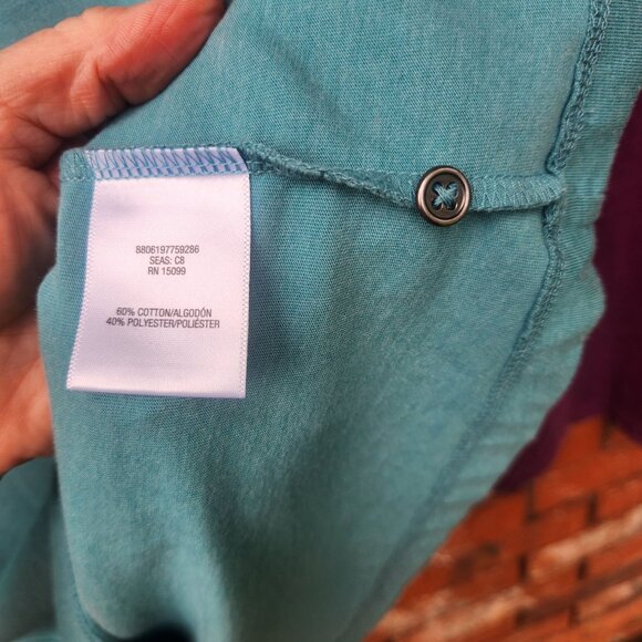 Structure Slim Fit Polo Shirts Set Of 2 In Purple & Teal - Picture 5 of 7